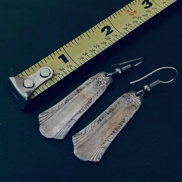 Vintage Flatware Silver Spoon Earrings - Picture 3 of 3